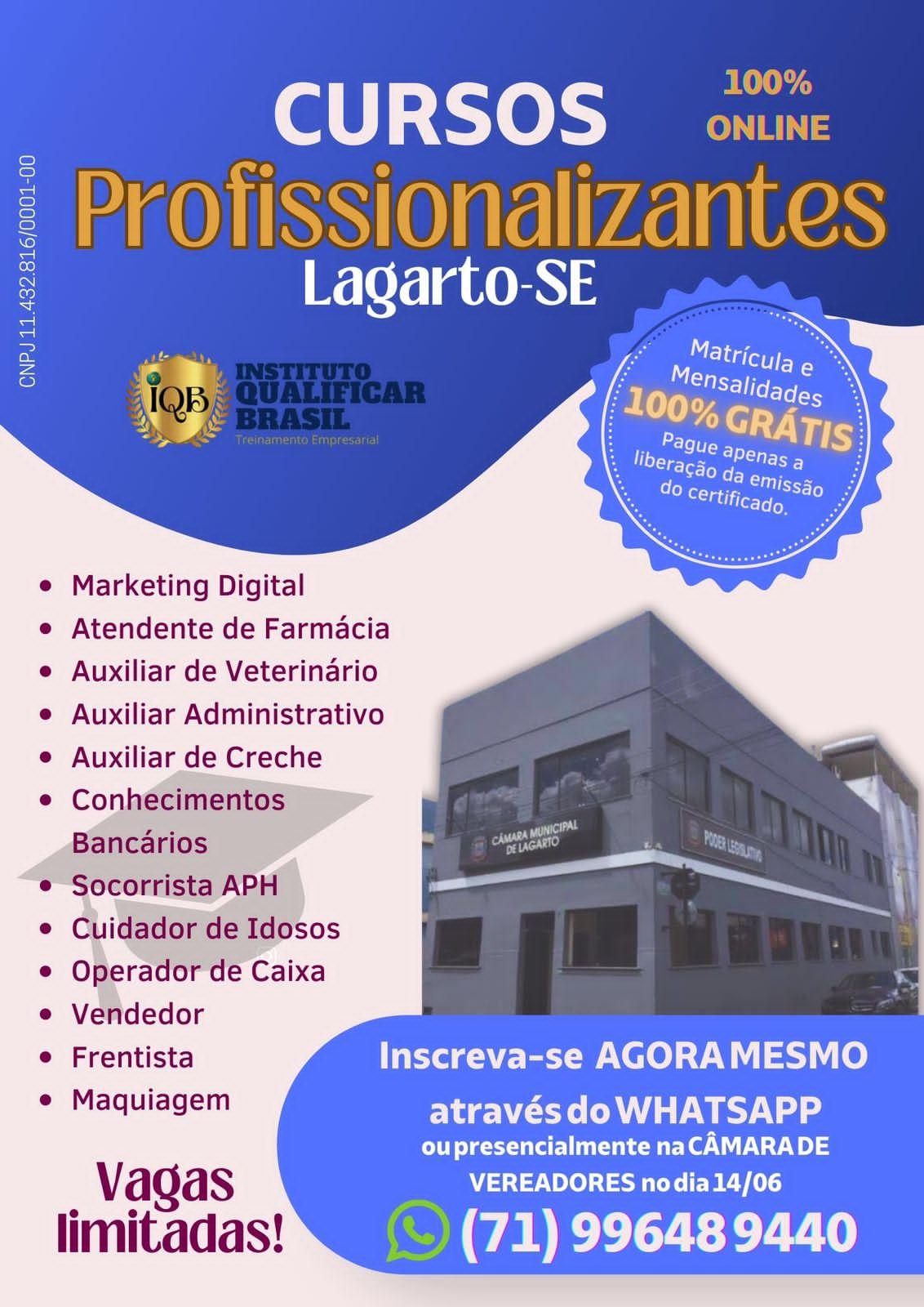 Inscrição para Cursos Profissionalizantes