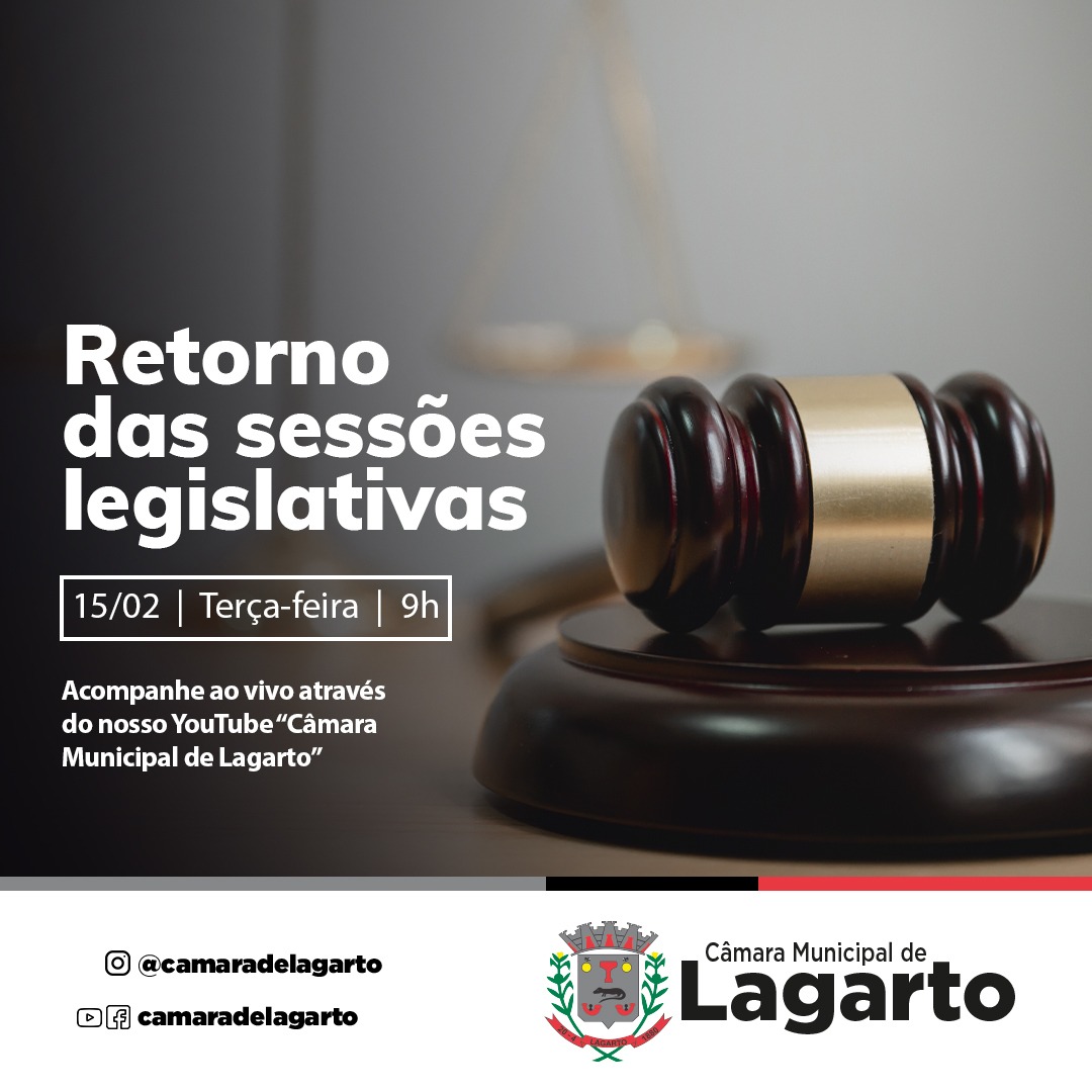 Retorno das Sessões Legislativas