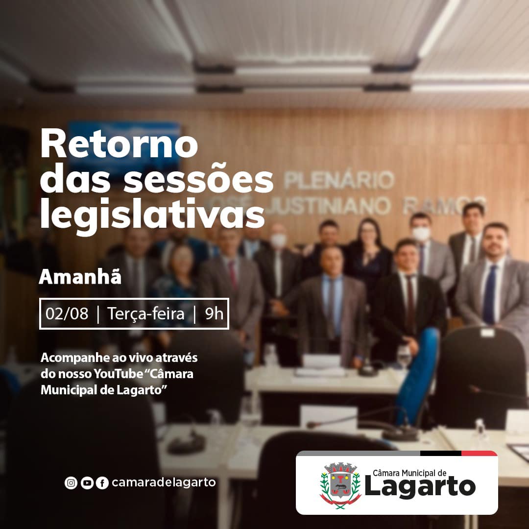 Retorno das Sessões Legislativas